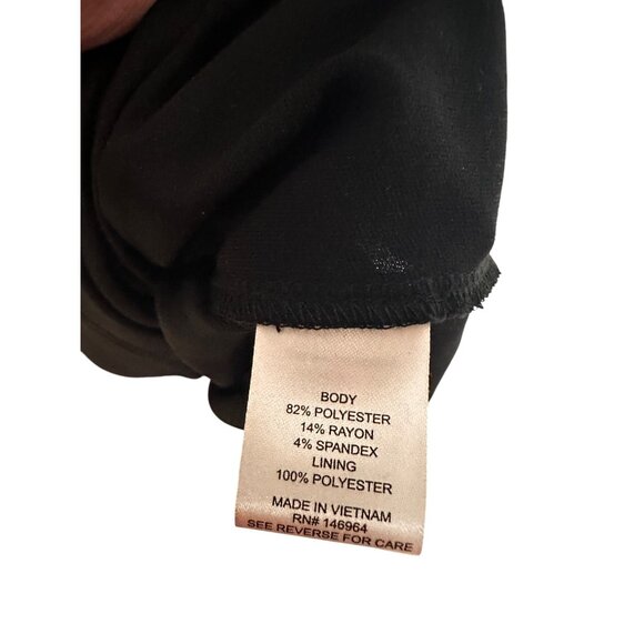 Robbie Bee Size XL Business Casual Lined Gray Textured Cowl Neck Buttoned Dress - Picture 9 of 14